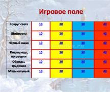 Новогодняя интеллектуальная игра 